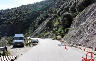 Obras carretera Álora El Chorro
