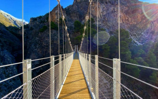 Puente colgante en Málaga El Saltillo