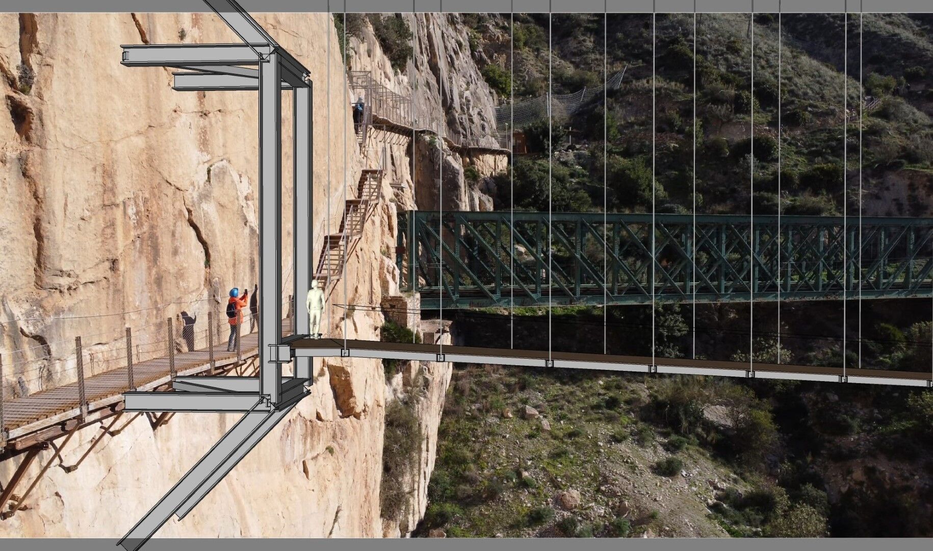 Nuevo puente colgante el chorro
