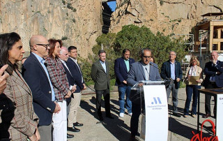 Comienzan las obras del nuevo puente colgante del Caminito del Rey